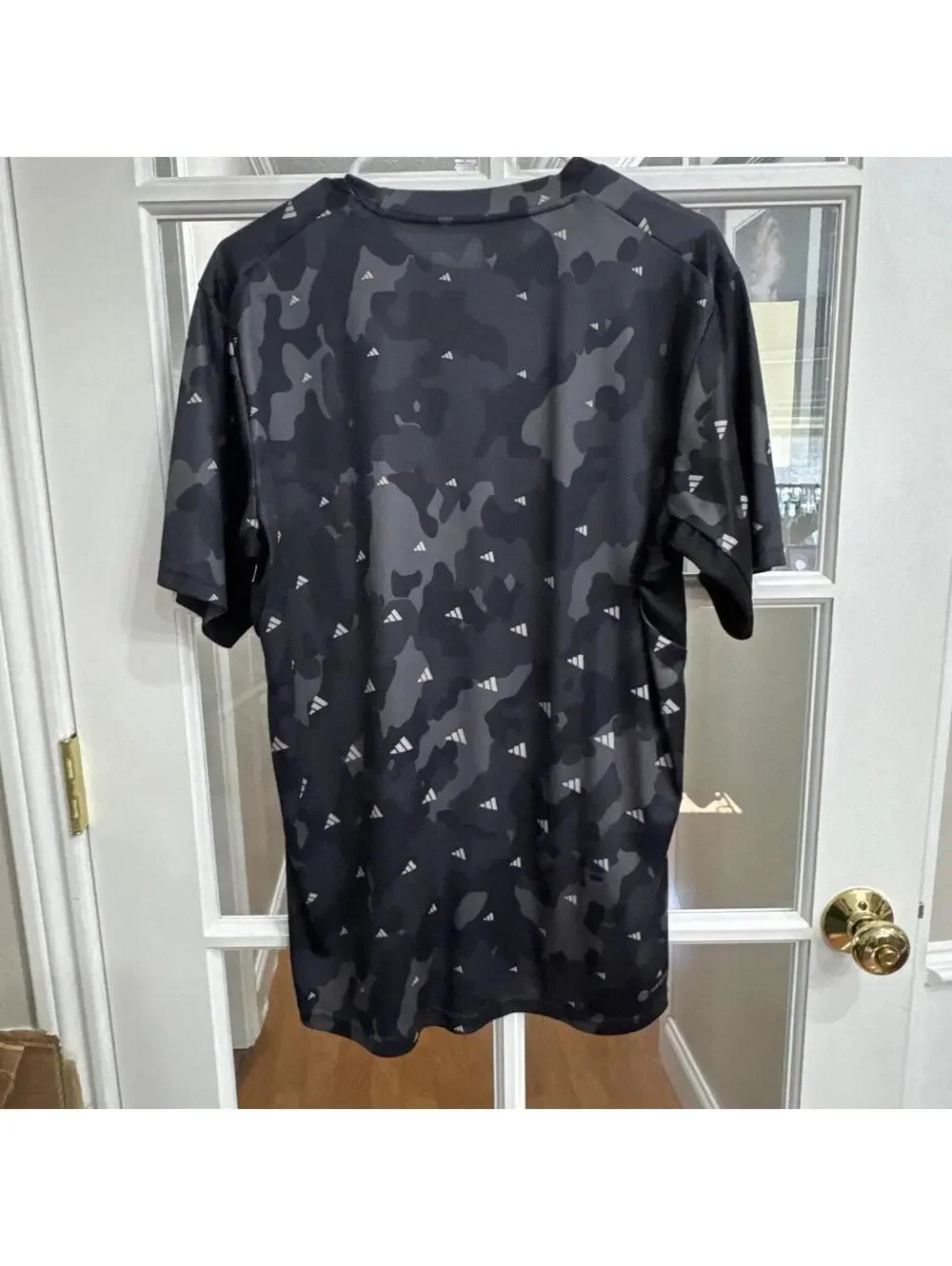 Adidas Men's Black and Navy Tshirt